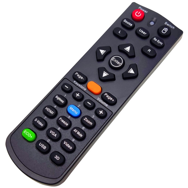 INTECHING BR-5043N Projector Remote Control for Optoma DS328 DS330 DW326e DX326 DX328 DX330 DX5100 EH501 EW420 GT760 GT760A H100 H180X S302 S303 W303 W303ST W501 X301 X302 X303 X305ST X501 - Image 2